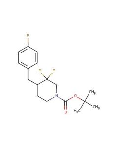 Astatech TERT-BUTYL 3,3-DIFLUORO-4-(4-FLUOROBENZYL)PIPERIDINE-1-CARBOXYLATE, 95.00% Purity, 0.25G